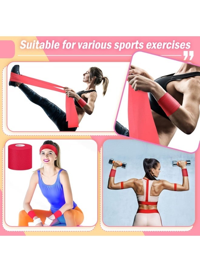 DUNISO 4 Rolls Pre Wrap Tape,Kinesiology Tape,Athletic Foam Underwrap,Comfortable and Breathable,for Ankles Wrists Hands and Knees,for Gym Fitness Running Tennis Swimming Football,6cm*20m - Image 5